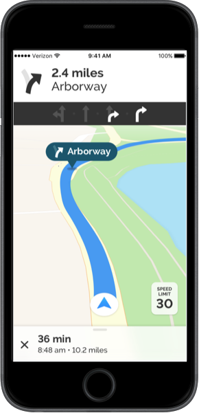 iPhone with Navigation SDK